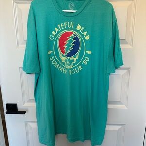 Grateful Dead Blue Short Sleeve Tee with Iconic Logo